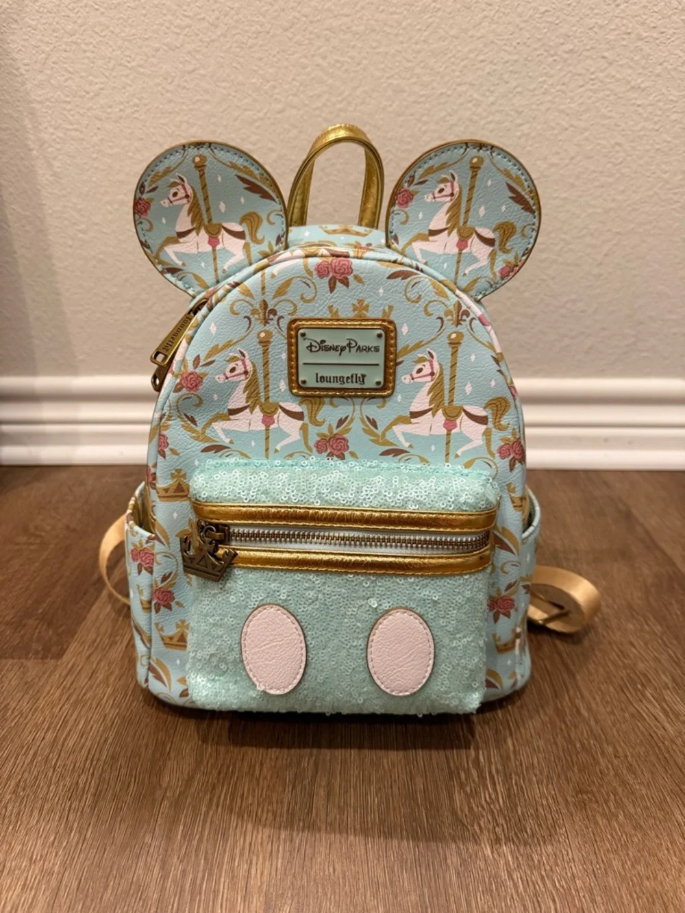 RETIRED Loungefly MMMA Prince Charming Regal Carousel Mini Backpack (Used Once) - Picture 4 of 13